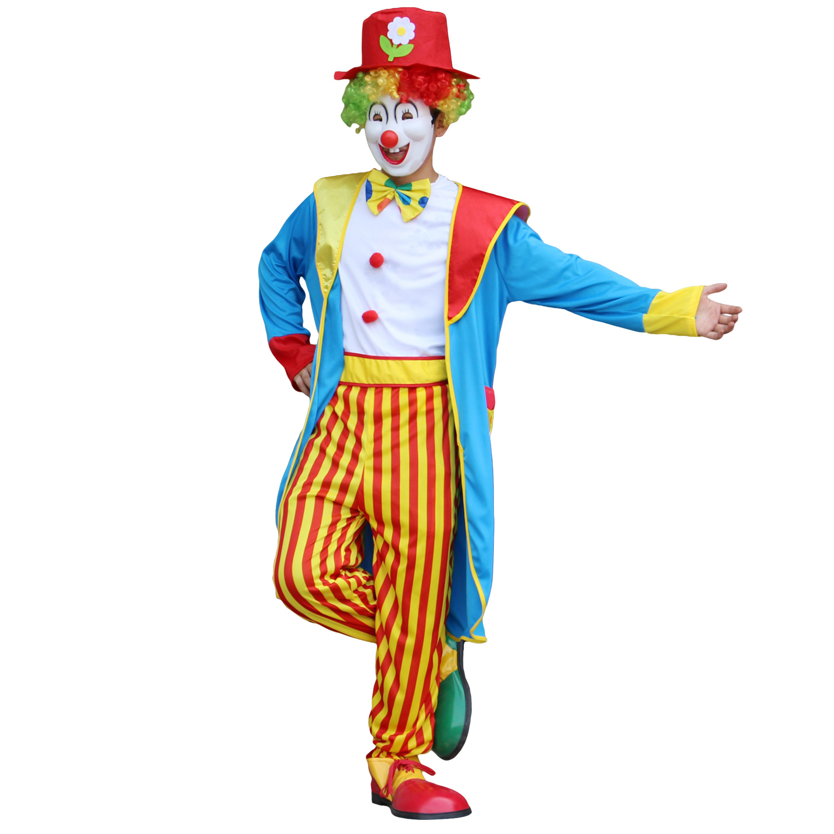 万圣节表演演出服装 成人小丑服装 男女款小丑套装帽子小丑衣服