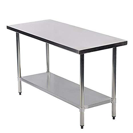 poc106-1-1500厨房304不锈钢简易双层案板操作台酒店厨房切菜桌