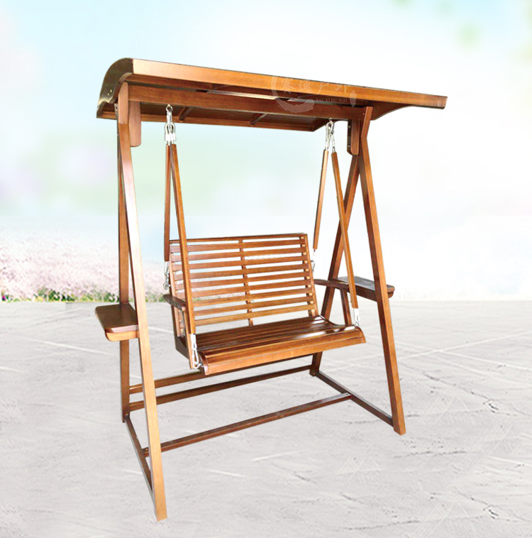 户外秋千吊椅庭院阳台花园实木吊床成人双人荡秋千椅 厂家货源
