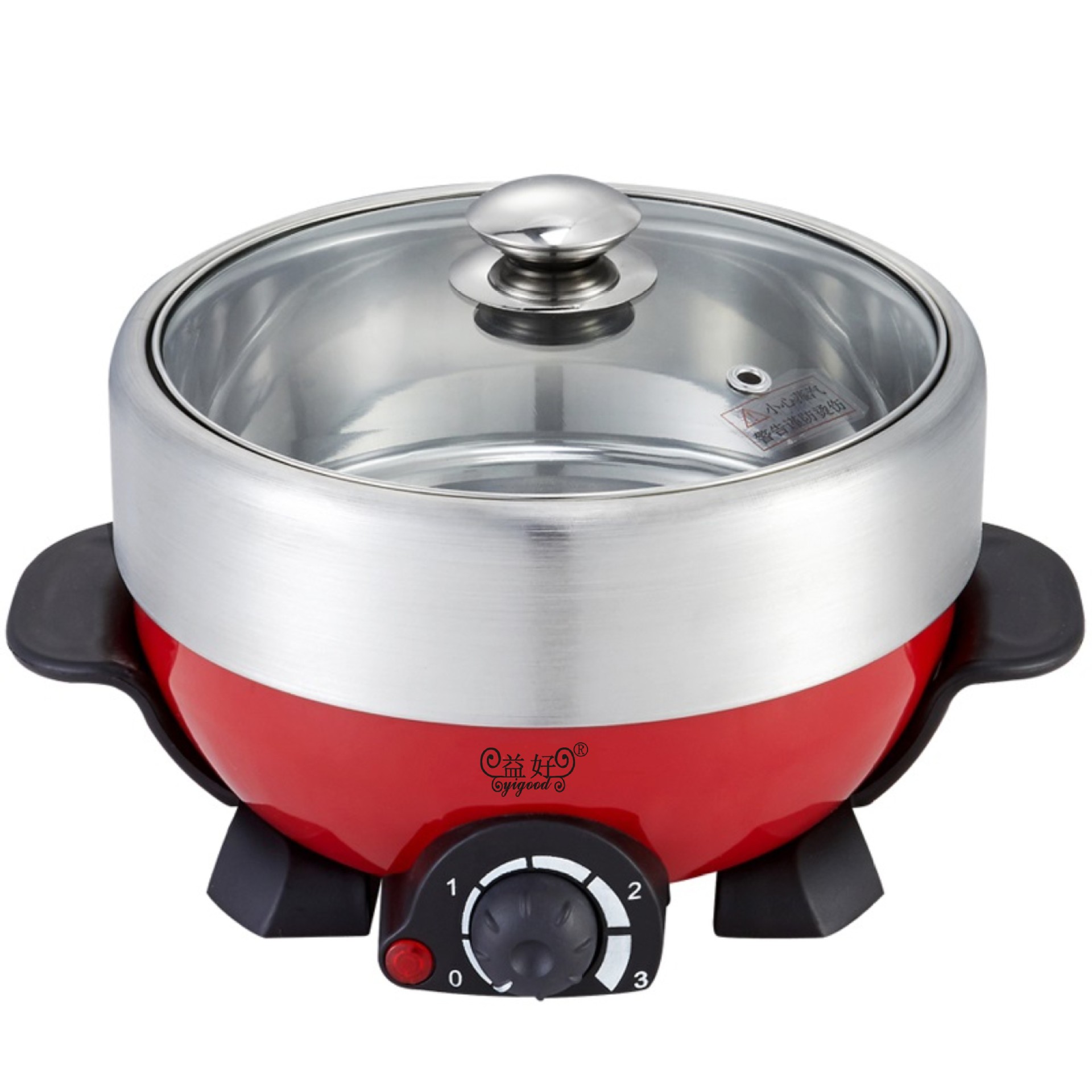 电火锅不锈钢分体家用多功能电火锅电烤锅蒸煮锅