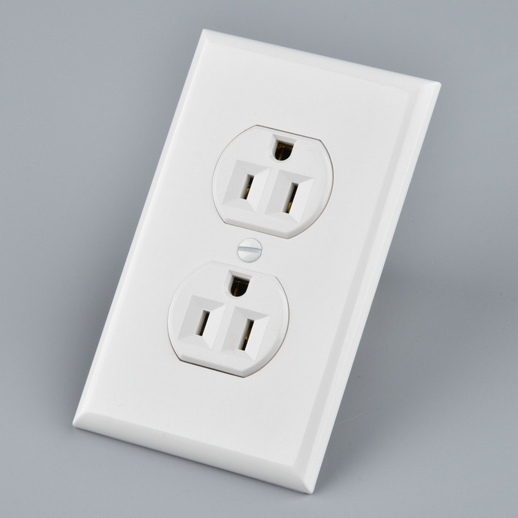 美规双联插座面板 美国日本电源插座 美式美标墙壁插座 15a 110v