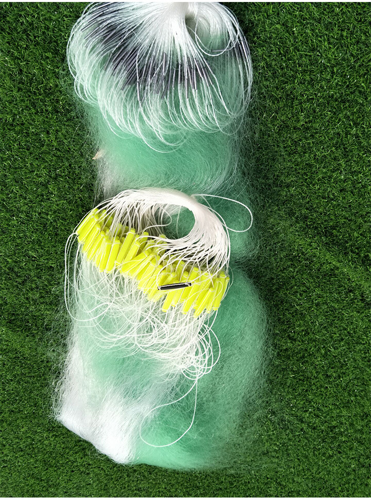 浮网鱼网丝网渔网粘网加粗捕鱼网粘鱼网挂网沾网三层绿丝渔网渔具