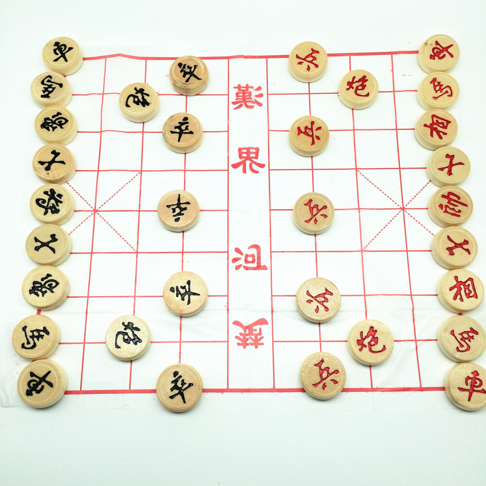 4.0厘米木质象棋纸盒中国象棋 实木增白多种款式规格厂家批发