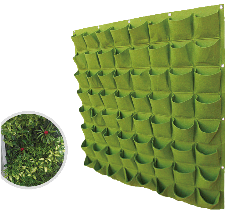 垂直绿化植物墙壁挂无纺布毛毡种植袋植物袋 立体绿化墙布袋