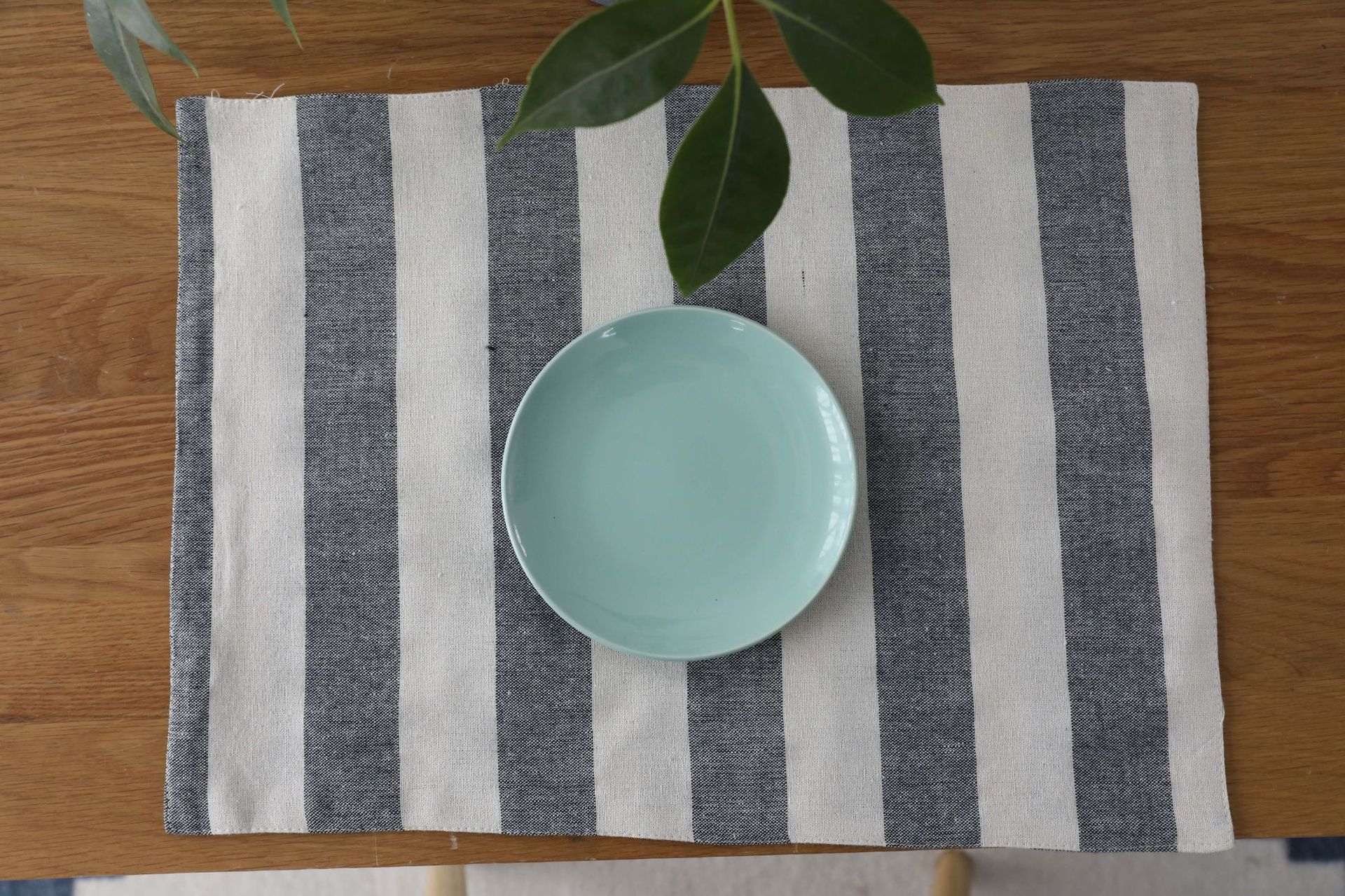 北欧简约现代条纹餐垫布艺餐巾餐布西餐j背景布拍照道具