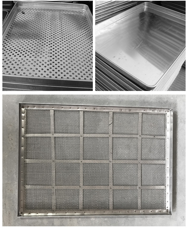 烤箱托盘 不锈钢带孔的烘干机配套托盘 热风循环烘箱烘盘