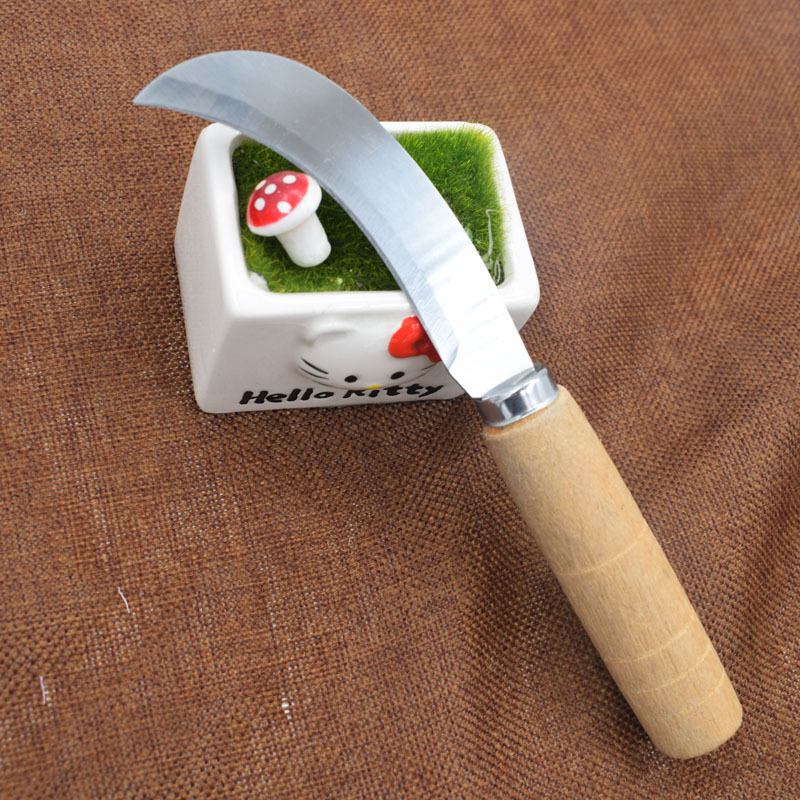 木柄菠萝刀菠萝削皮器削皮刀水果削皮刀一元店两元店货源批发弯刀