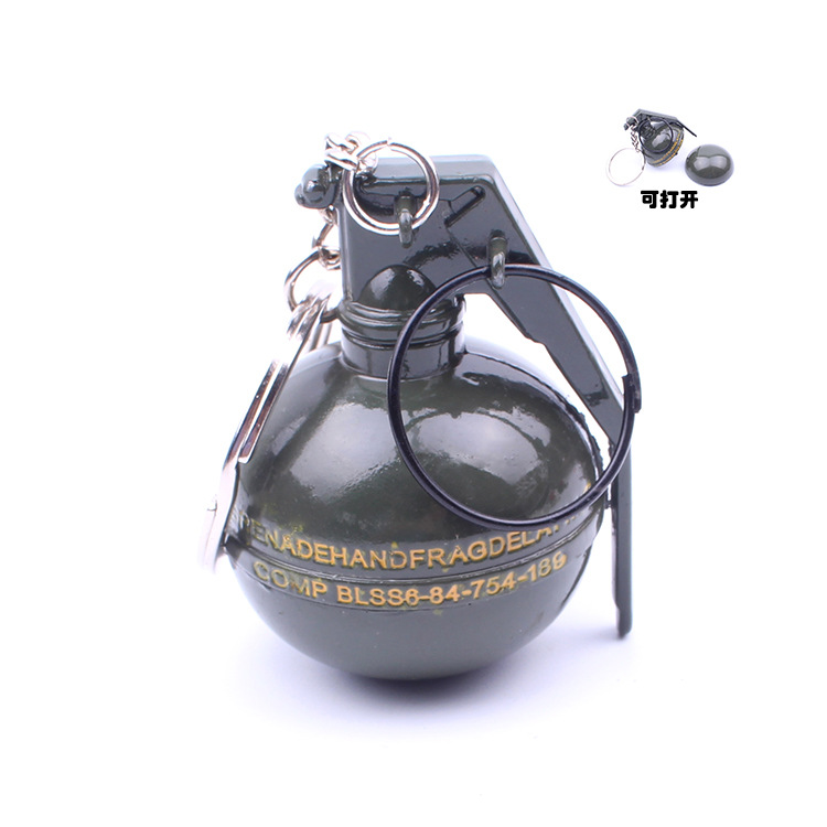 绝地求生大逃杀 晕眩手雷 烟雾弹 碎片手雷枪武器玩具油桶钥匙扣