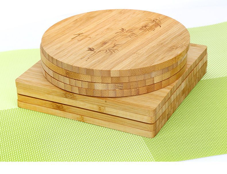 饶森创意楠竹隔热垫盘垫碗垫家用厨房竹制砂锅垫古典风格餐桌垫子