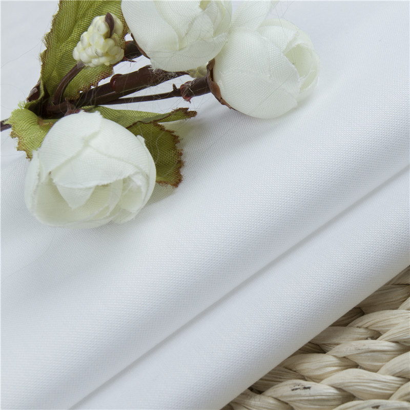 现货全棉80/2白色牛津纺液氨免烫衬衫面料 商务衬衣布料 56-188