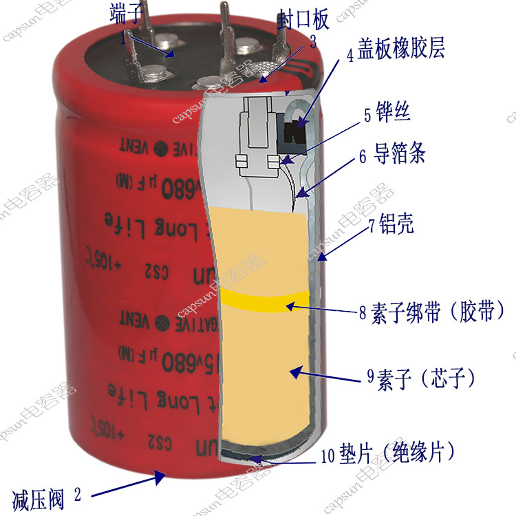 品质保证,330v40uf,蜗牛灯电容,警闪灯电容,闪光灯电解电容器