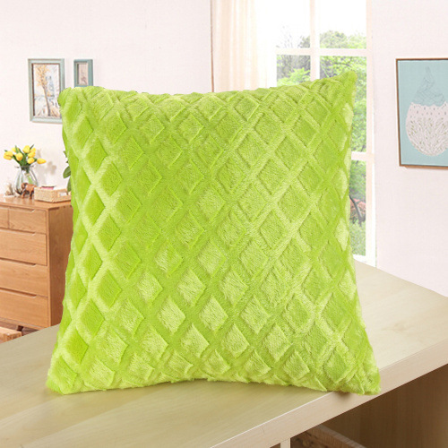 Embossed Diamond Plaid Short Plush Pillow Cover Home Bedroom Cushion Model Room Sofa Decorative Pillow Wholesale