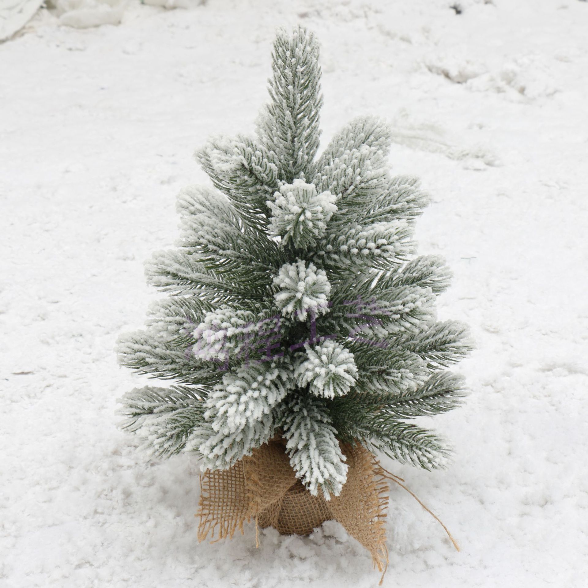 创意圣诞节pe迷你圣诞树30cm小圣诞树桌面圣诞树雪花圣诞节植绒树