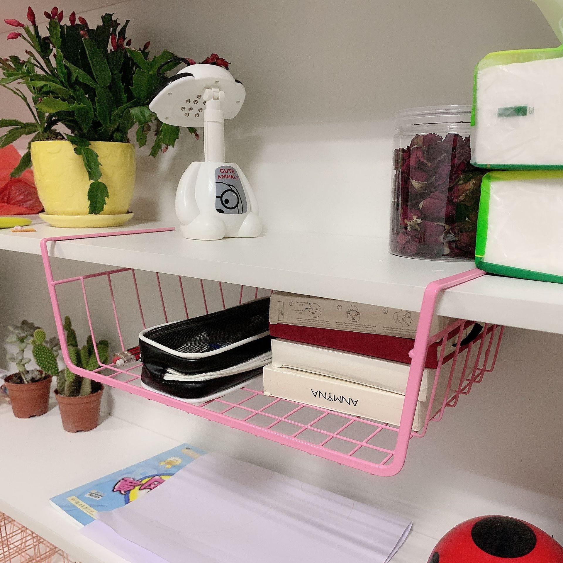 宿舍神器厨房衣橱柜收纳整理储物架桌面隔板下挂篮床位挂架置物架