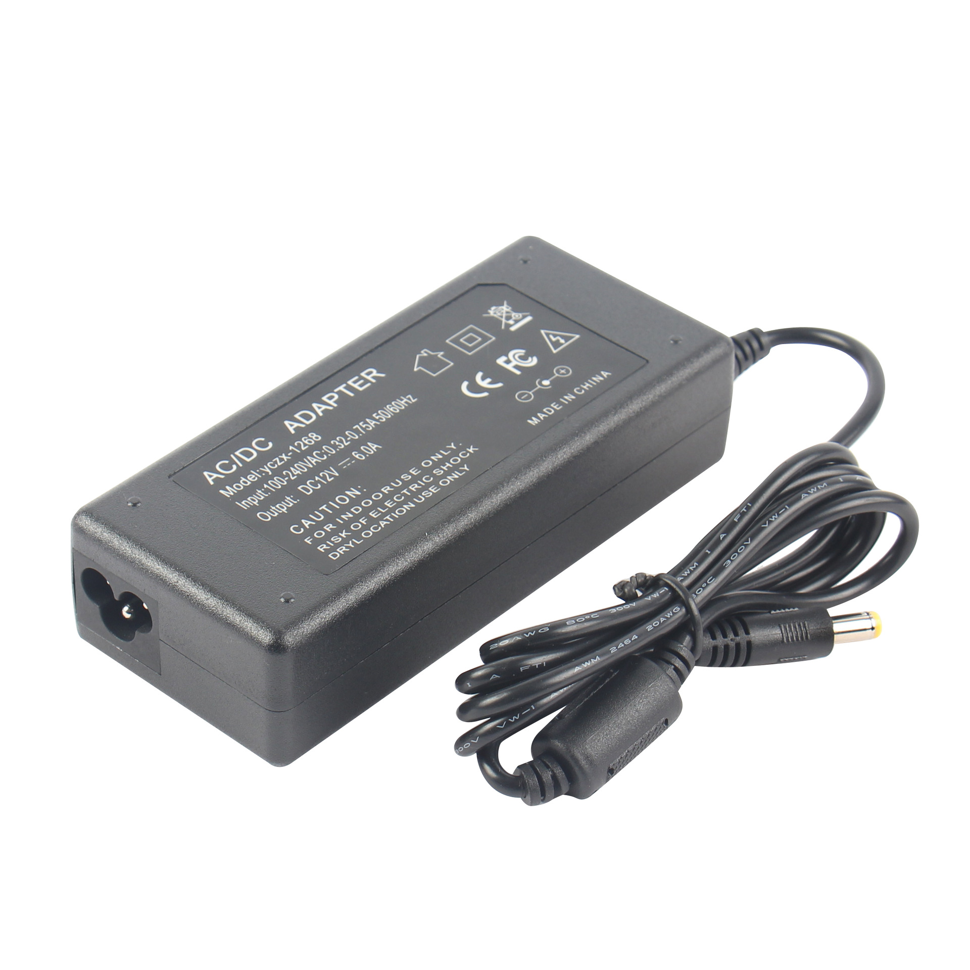 厂家供应 12v6a电源适配器 12v6a桌面式开关电源 72w灯条灯带电源
