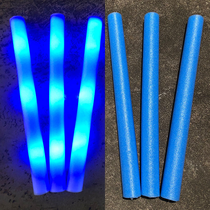 大号电子led七彩海绵棒泡沫发光棒荧光棒演唱会定制五角星爱心