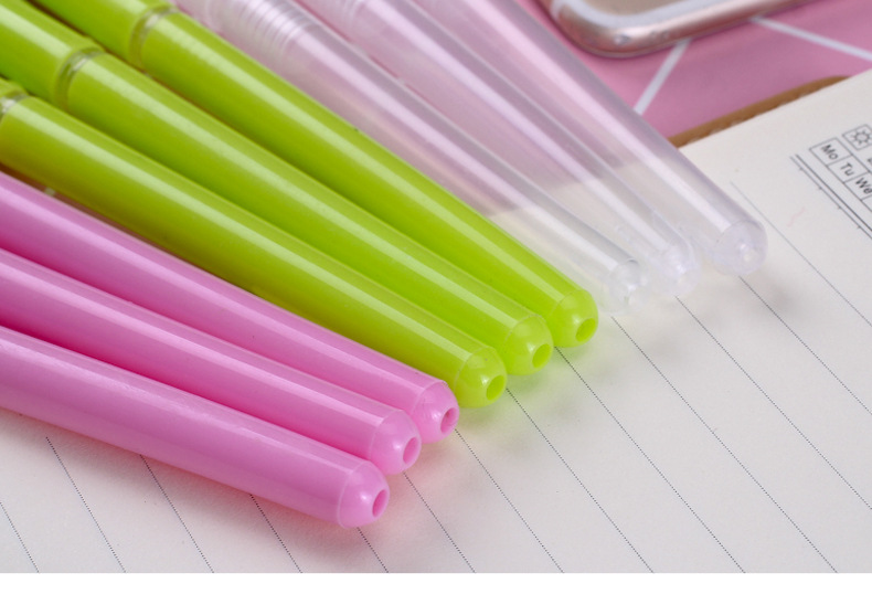 透明笔杆pp消失笔空白笔壳水溶笔芯中性笔芯水笔空杆配件广告笔杆