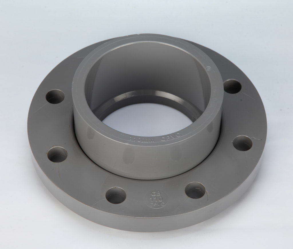 pvc国标管材管件 锚牌 upvc工业国标 法兰单片 灰色整体法兰