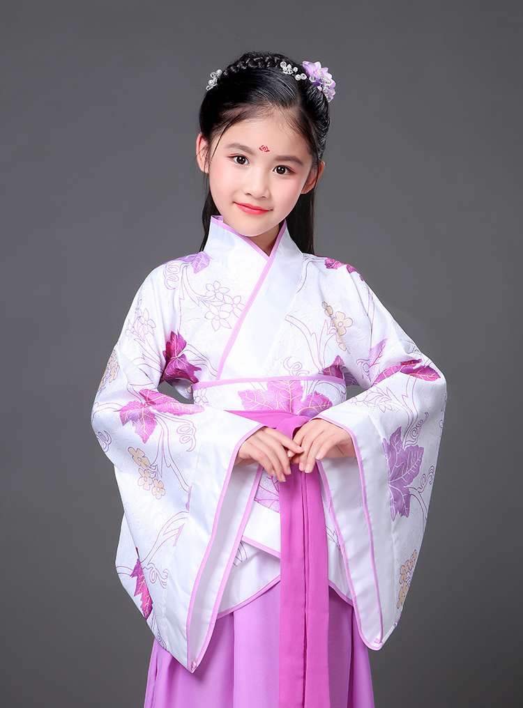 儿童古装小七仙女公主裙古筝演出服唐装汉服唐朝贵妃服小孩古装