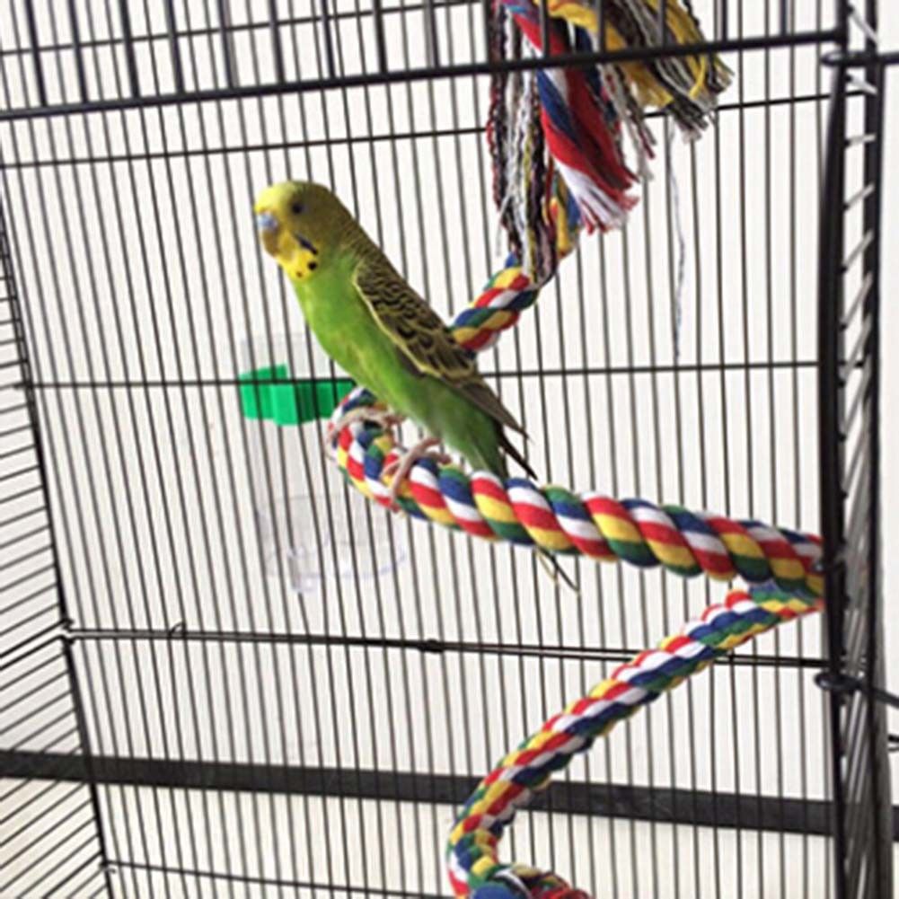 外贸旋转爬梯铃铛挂件鸟玩具鹦鹉棉绳咀嚼棒栏架小鸟螺旋铃批发