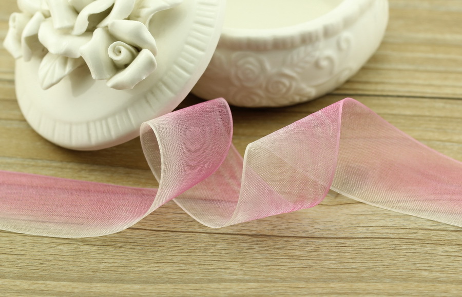 新款涤纶雪纱带 25mm彩虹雪纺纱带 diy手工发饰服饰包装材料