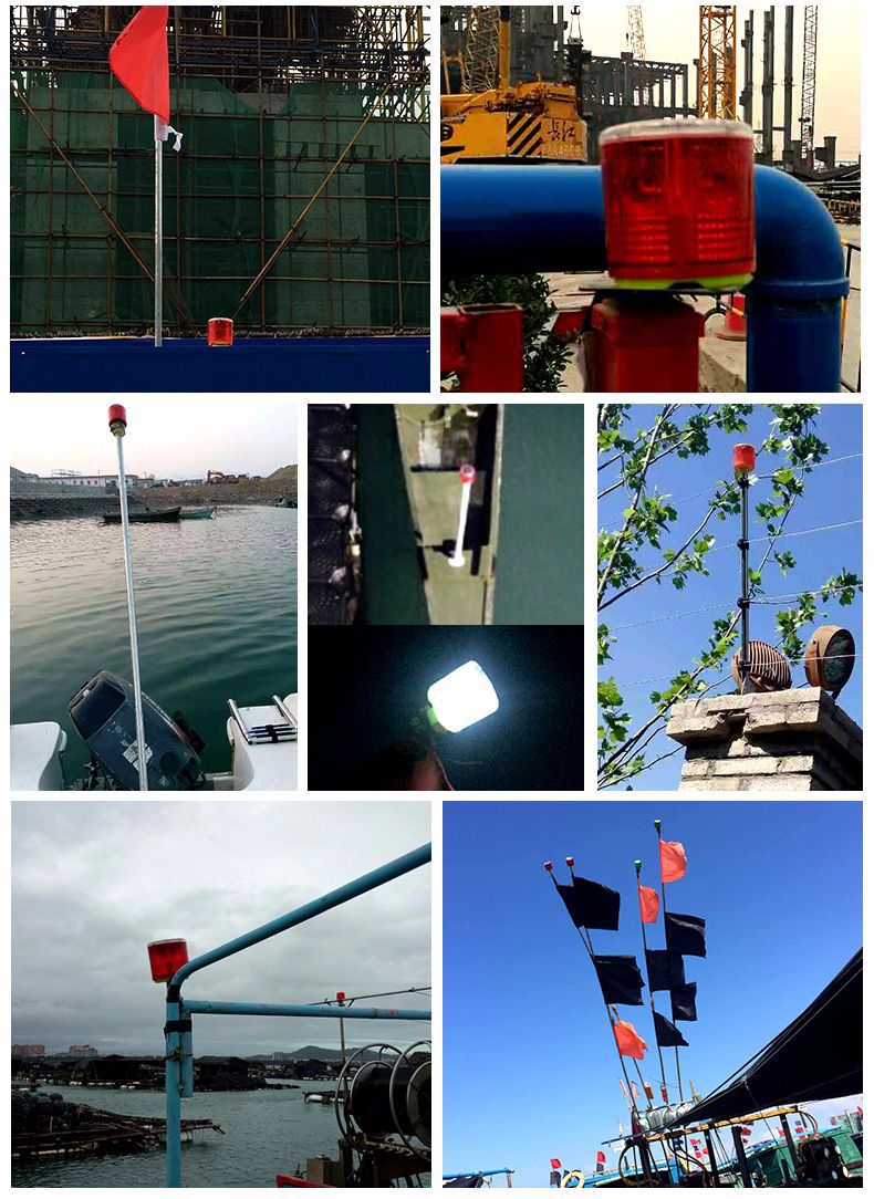 太阳能警示灯 施工围挡路政高空障碍工程出租车渔船闪烁磁铁灯hy