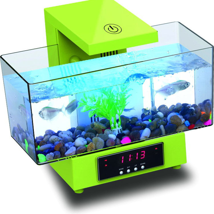 迷你触控头灯鱼缸usb鱼缸桌面鱼缸电子鱼缸大容量水族箱透明鱼缸