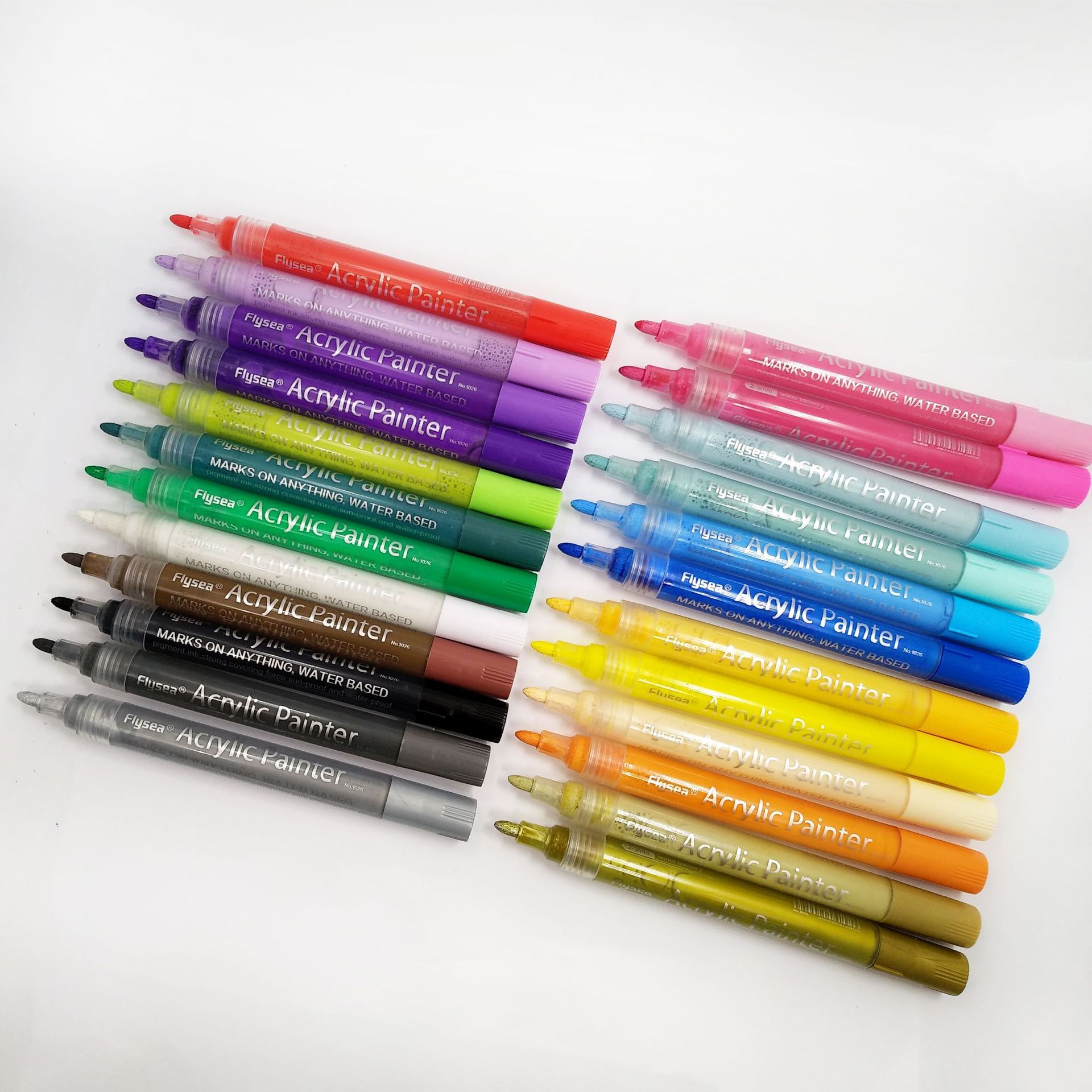 越洋金色油漆笔 耐用低气味轮胎笔相册diy涂鸦笔 白色记号补漆笔