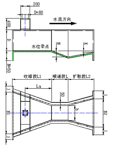 江苏通达厂价直供不锈钢巴歇尔水堰计量槽