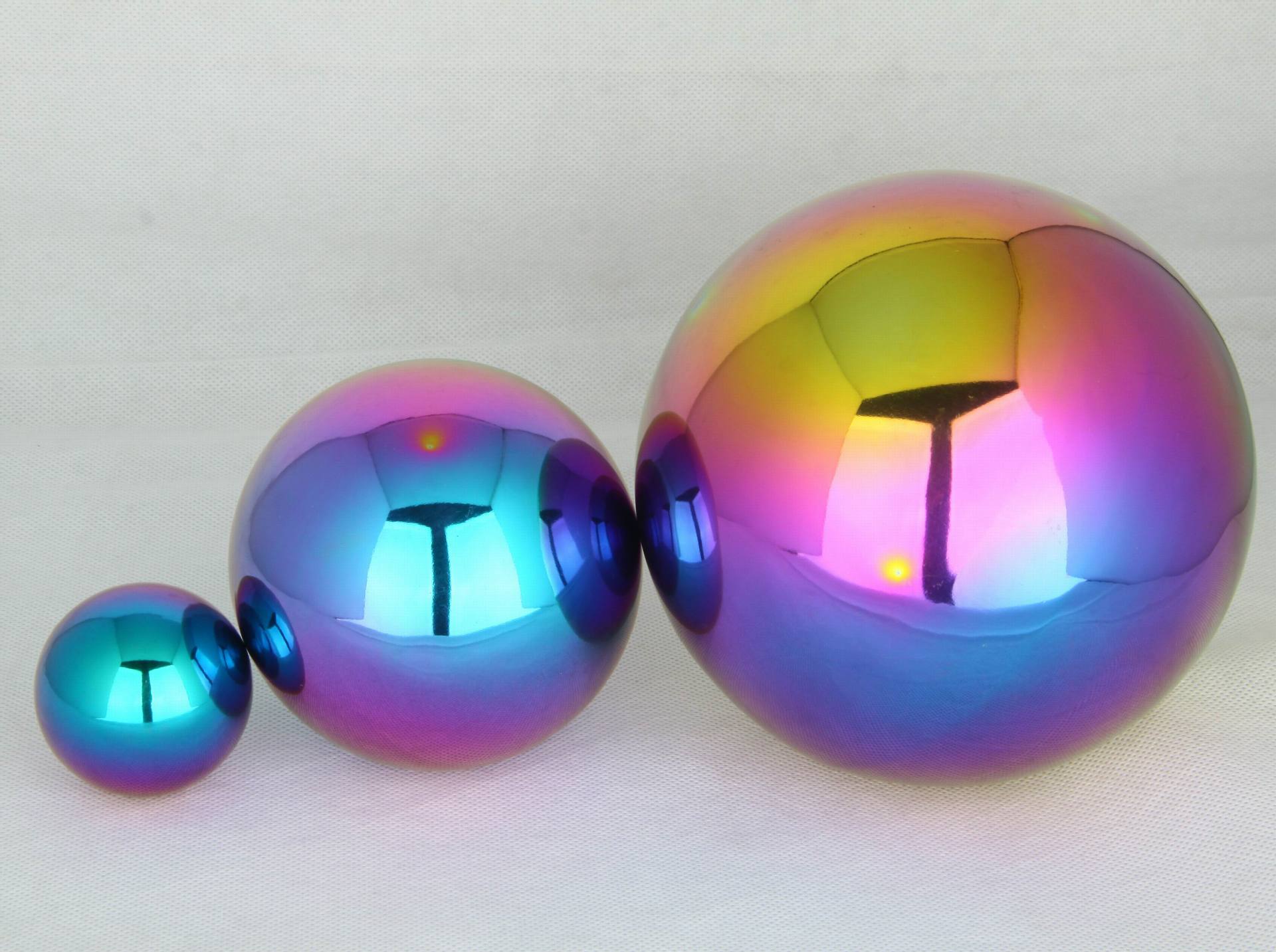 不锈钢空心球不锈钢圆球装饰球电镀七彩球彩色球彩虹色球园林装饰