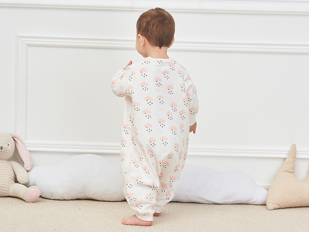 咕咕屋 精梳棉四层纱布婴儿睡袋 分腿衣服式睡袋 厂家批发