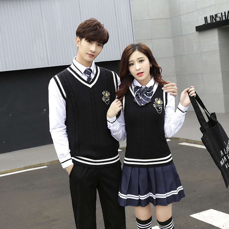 秋季初中小学生英伦校服套装学院风韩国班服运动会毕业照校园制服