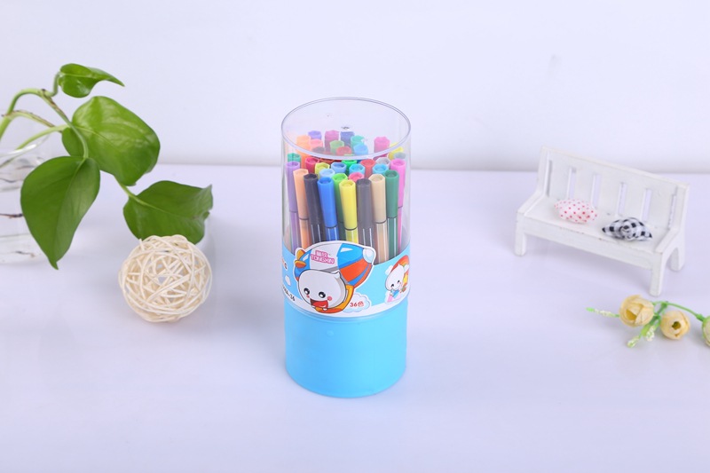 桶装水彩笔可水洗水彩笔 童欣12/18/24/36色水彩笔儿童玩具批发