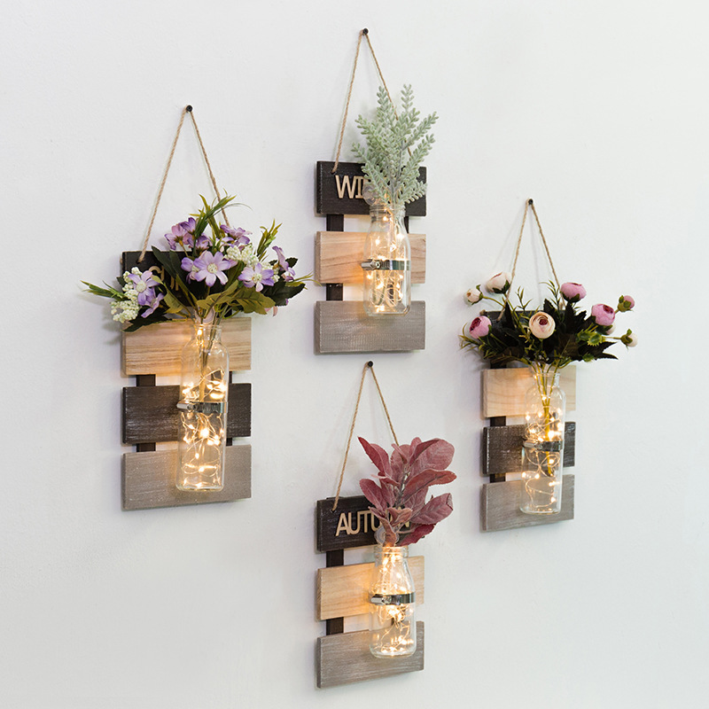 ins风甜品店奶茶店墙面创意水培花瓶挂饰美发店小清新装饰品壁挂