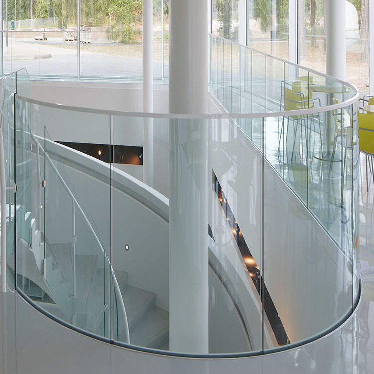 铝u槽固定无立柱玻璃栏杆,海滨阳台双扶手玻璃栏杆,玻璃护栏