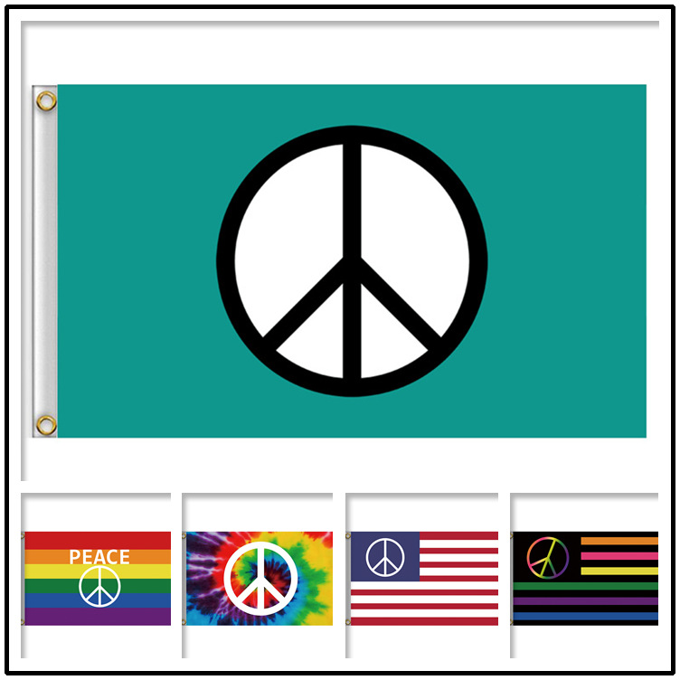 和平标志旗 90x150cm peace symbol flag 3x5