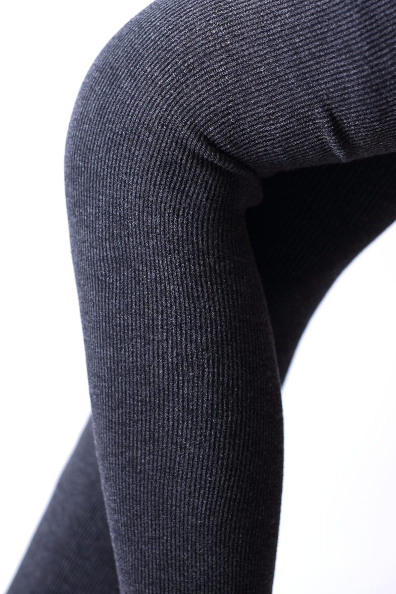 冬季棉竖条螺纹加厚加绒抽条水洗棉一体打底裤 女士连脚裤0-10度