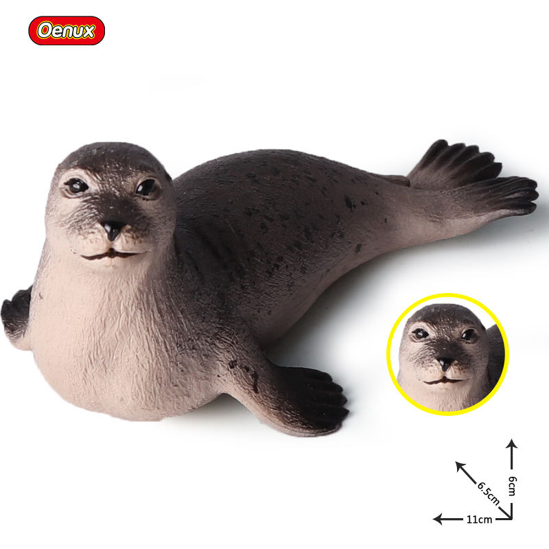 儿童仿真海洋世界野生动物模型实心野生静态海豹玩具 海洋模型