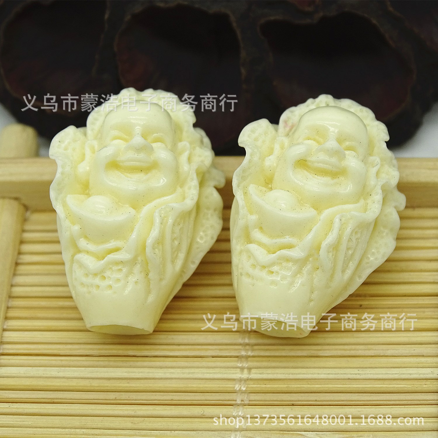 新款珊瑚白菜佛弥勒佛diy饰品毛衣链项链配件 佛珠吊坠-阿里巴巴