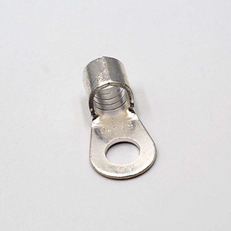 ot型端子 冷压端子 圆形裸端头ot50-10 紫铜焊口1.6厚 200只/包