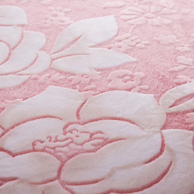 宝宝绒天鹅绒双面绒雕花水晶绒珊瑚绒四件套冬季加厚保暖被套床单