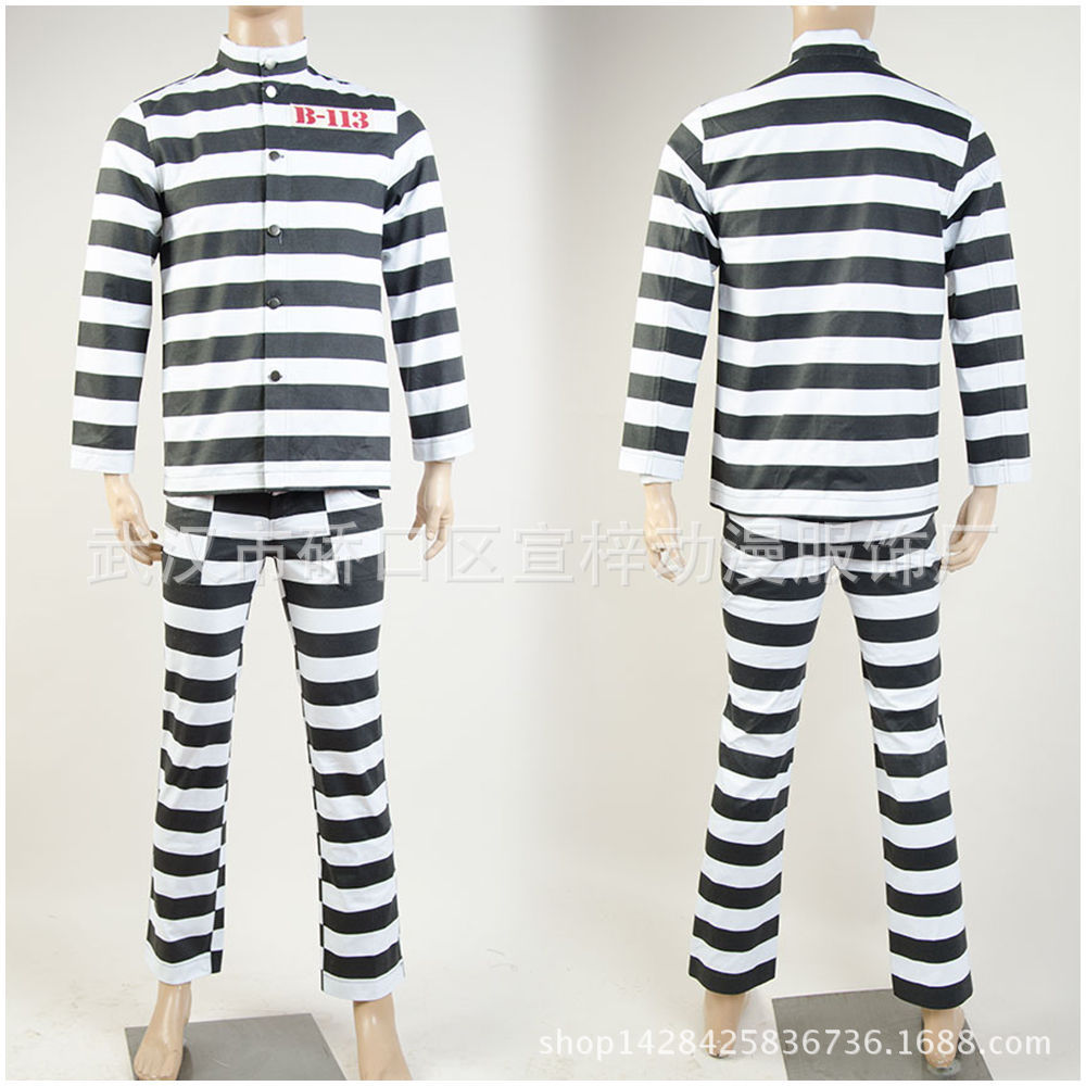 蝙蝠侠 企鹅人 哥谭cos 阿卡姆cosplay服装 监狱制服 全套cos男装