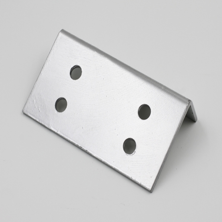 厂家供应 光伏支架配件 l型角码 直角2孔 热浸镀锌