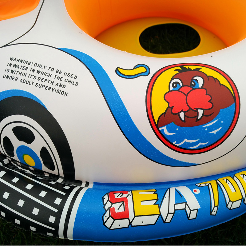 Thickened Children's Steering Wheel 110 Car Horn Boat Baby Water Swimming Ring Inflatable Swimming Ring-Seat Boat