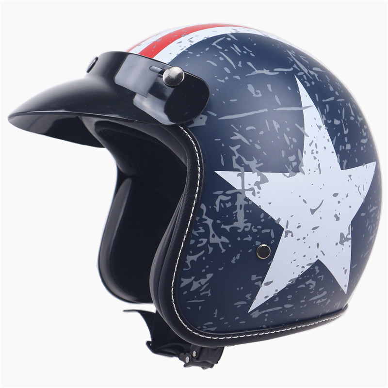 zr系列3/4摩托车头盔dot认证复古头盔可拆卸内衬vintage helmet