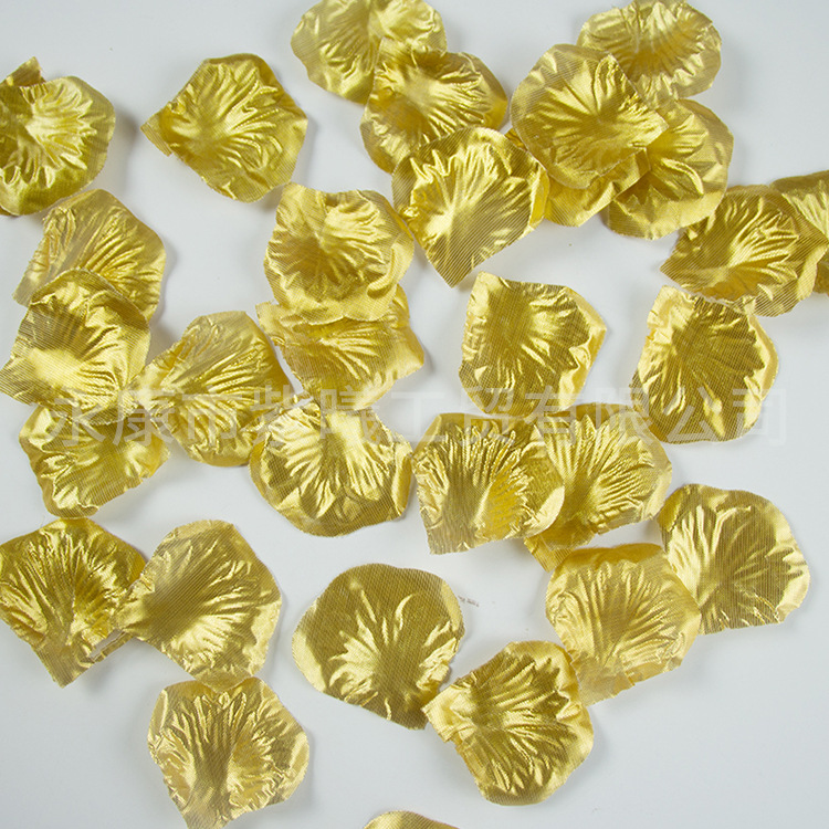 厂家直销各类礼花填充物 玫瑰花瓣 金色玫瑰花瓣 布玫瑰