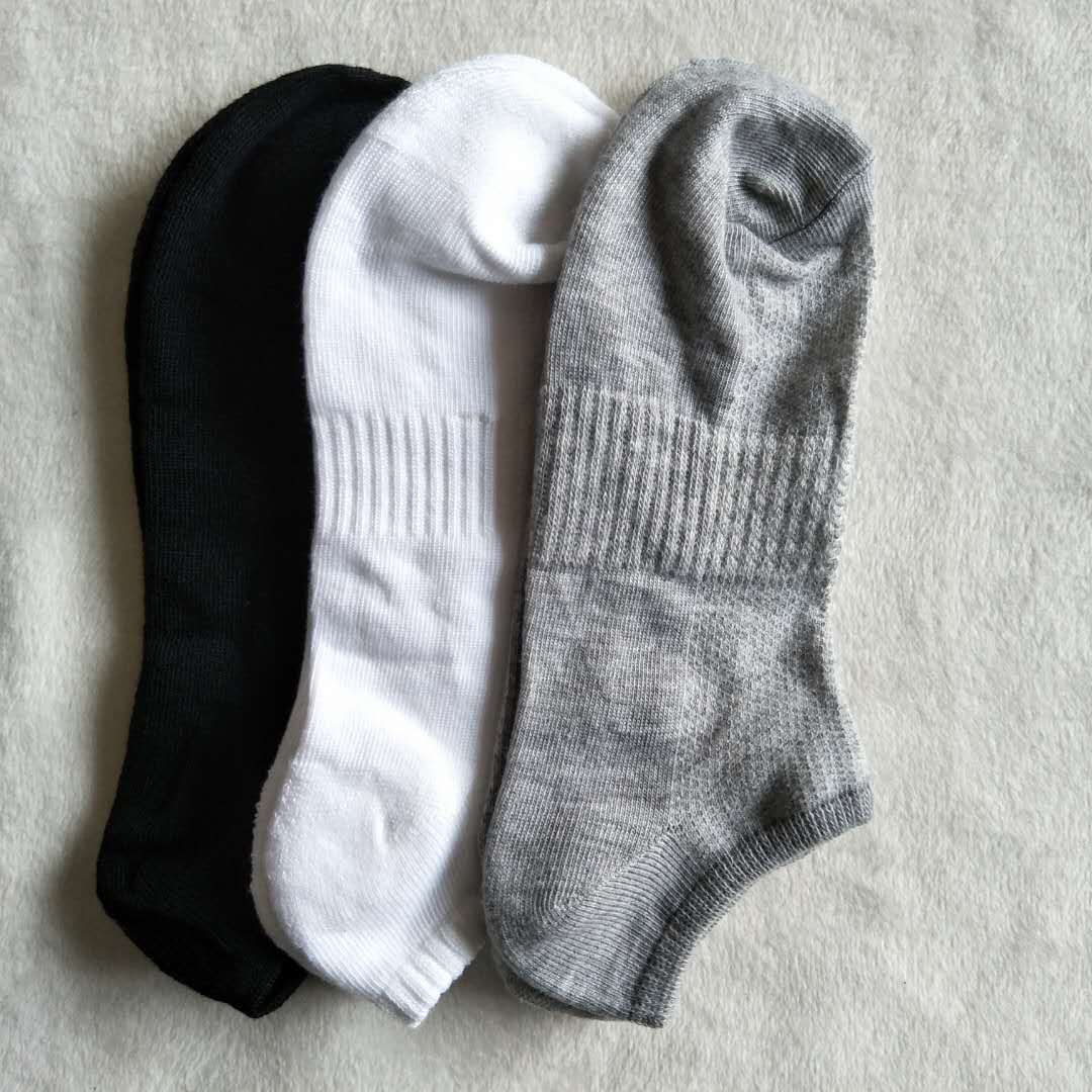 男袜春夏秋冬款涤棉男士船袜低帮浅口黑白灰袜子批发赠品袜子批发