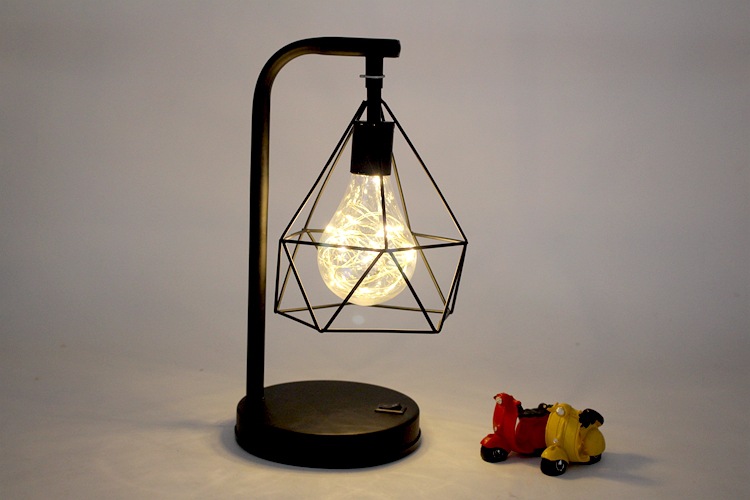 客厅餐桌创意吊灯铁架灯 欧美复古简约浪漫铁架led灯一件代发