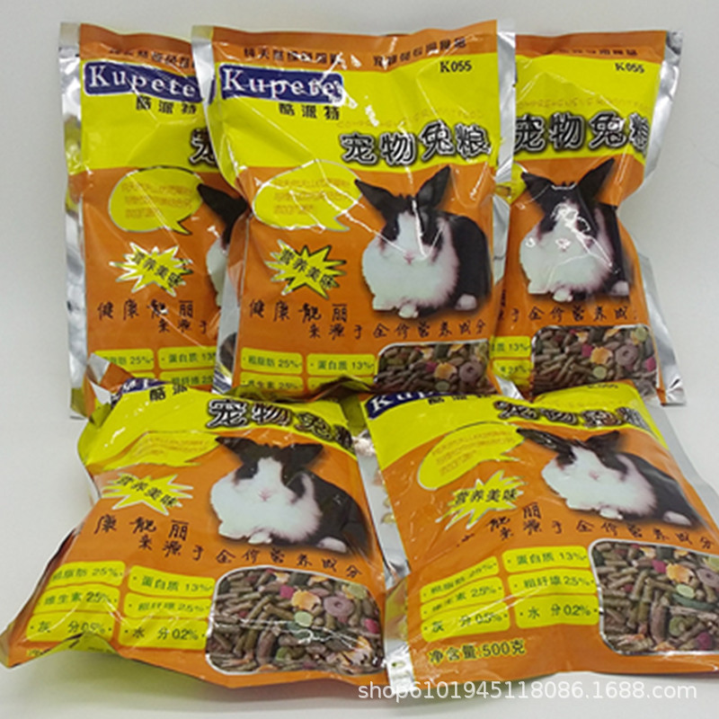 酷派特兔粮批发 兔主粮幼兔成兔垂耳兔营养美味综合兔粮饲料500克