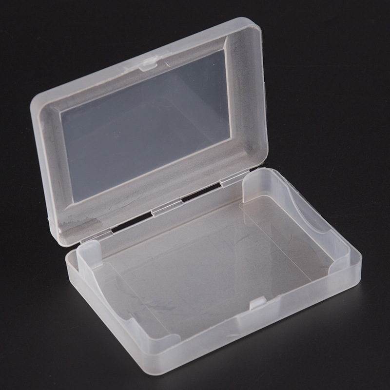 长方形名片盒翻盖透明塑料小盒子小号卡片pp盒包装盒扁盒可定制